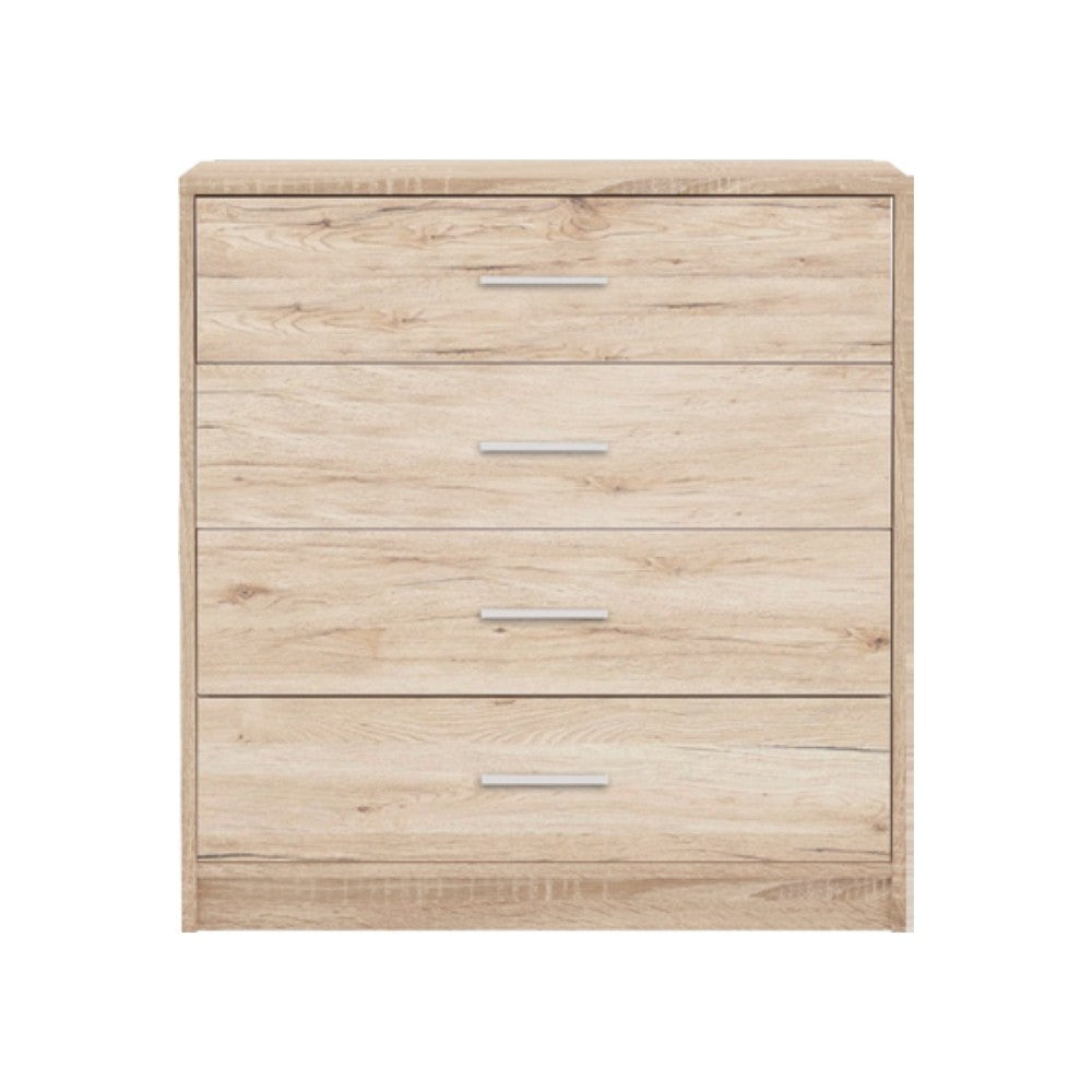 Cassettiera Nepo 4 cassetti colore rovere