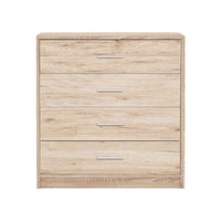 Cassettiera Nepo 4 cassetti colore rovere