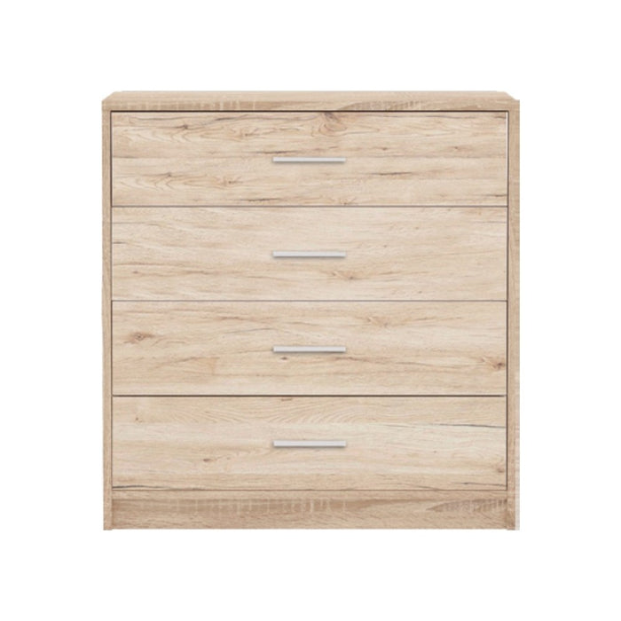 Cassettiera Nepo 4 cassetti colore rovere