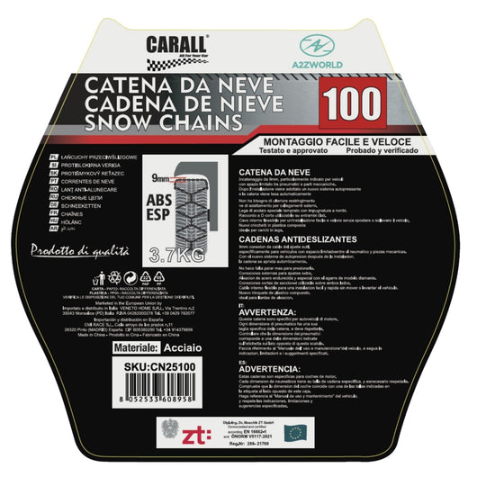 Catena Da Neve 9mm KNS100 Gruppo 100 Omologato ONORM V5117