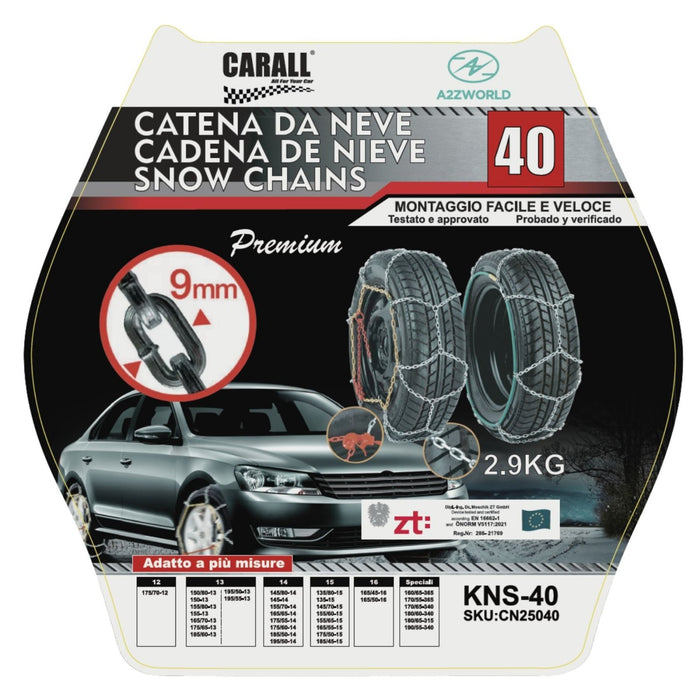 Catena Da Neve 9mm KNS40 Gruppo 40 Omologato ONORM V5117