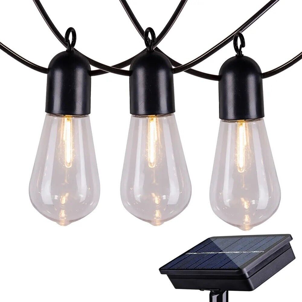 Catena luminosa da esterno solare 10 lampadine 4.5M luce calda 2200K Art. 45169