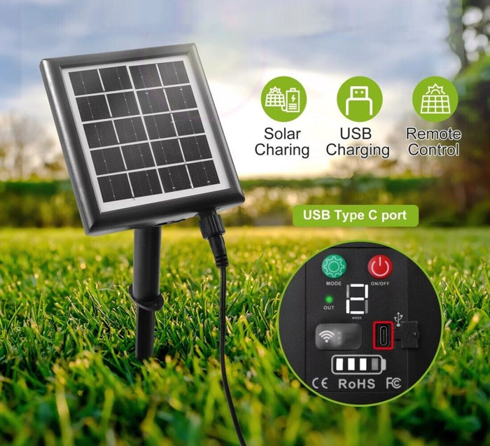 Catena luminosa solare da esterno giardino 10M - 10 lampadine luce RGB MZ-LXY