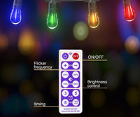 Catena luminosa solare da esterno giardino 10M - 10 lampadine luce RGB MZ-LXY