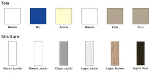 Ombrellone Trastevere ecrù - legno rovere con luci LED