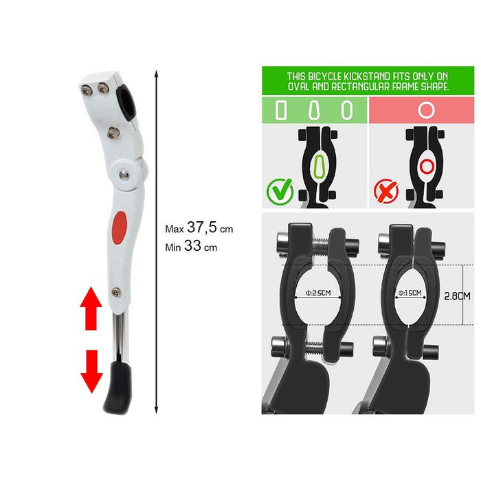 Cavalletto Bici Regolabile Colore Bianco Supporto Bicicletta Universale Da 22 a 28 Pollici Per Mountain Bike Bici da Strada