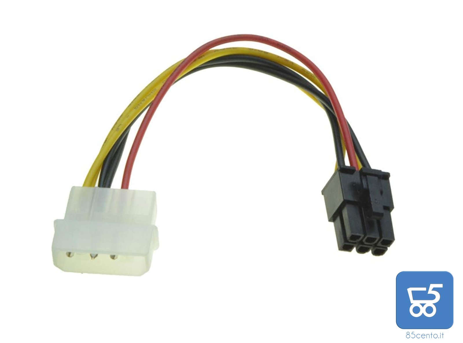 Cavo Adattatore Alimentazione schede video da 4 Pin Molex a 6 Pin PCI-E 18 cm - Molex