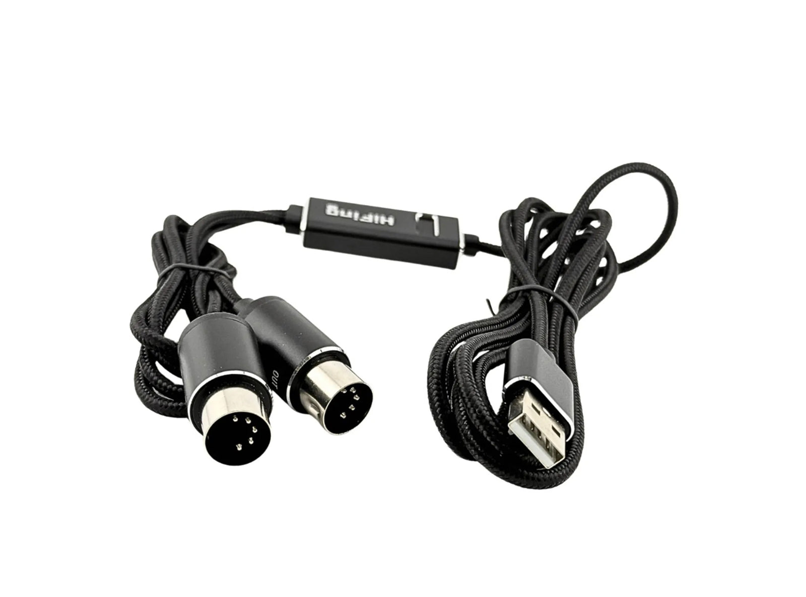Cavo Adattatore MIDI USB-A con Indicatore Luminoso Interfaccia MIDI a 5 Pin Convertitore Ingresso-Uscita MIDI PC Mac Laptop 16 Canali