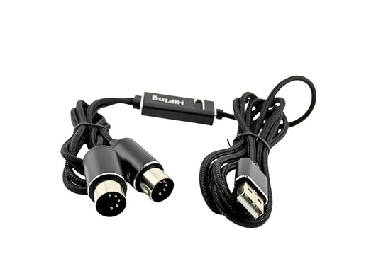 Cavo Adattatore MIDI USB-A con Indicatore Luminoso Interfaccia MIDI a 5 Pin Convertitore Ingresso-Uscita MIDI PC Mac Laptop 16 Canali