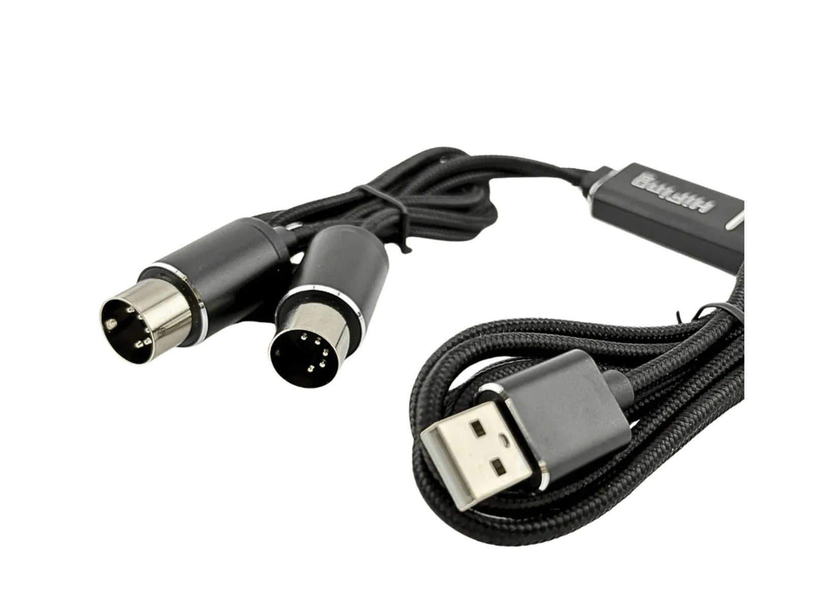 Cavo Adattatore MIDI USB-A con Indicatore Luminoso Interfaccia MIDI a 5 Pin Convertitore Ingresso-Uscita MIDI PC Mac Laptop 16 Canali