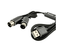 Cavo Adattatore MIDI USB-A con Indicatore Luminoso Interfaccia MIDI a 5 Pin Convertitore Ingresso-Uscita MIDI PC Mac Laptop 16 Canali