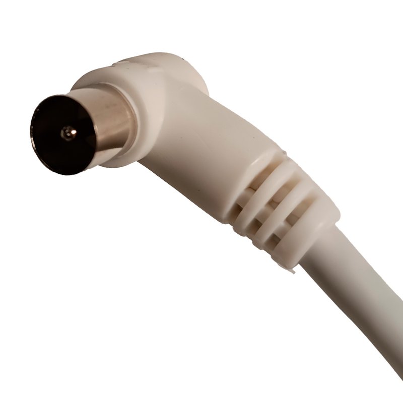 Cavo Antenna TV Coassiale Maschio Femmina 5 metri Angolo Retto