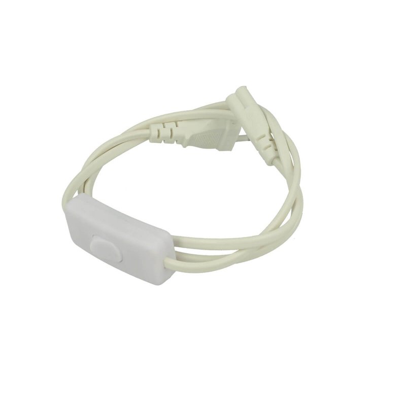 Cavo Di Alimentazione Con Interruttore Presa Standard Euro Spina Maschio Per Plafoniera Tubo Led T5 All In One Con Filo Lunga 1 Metro