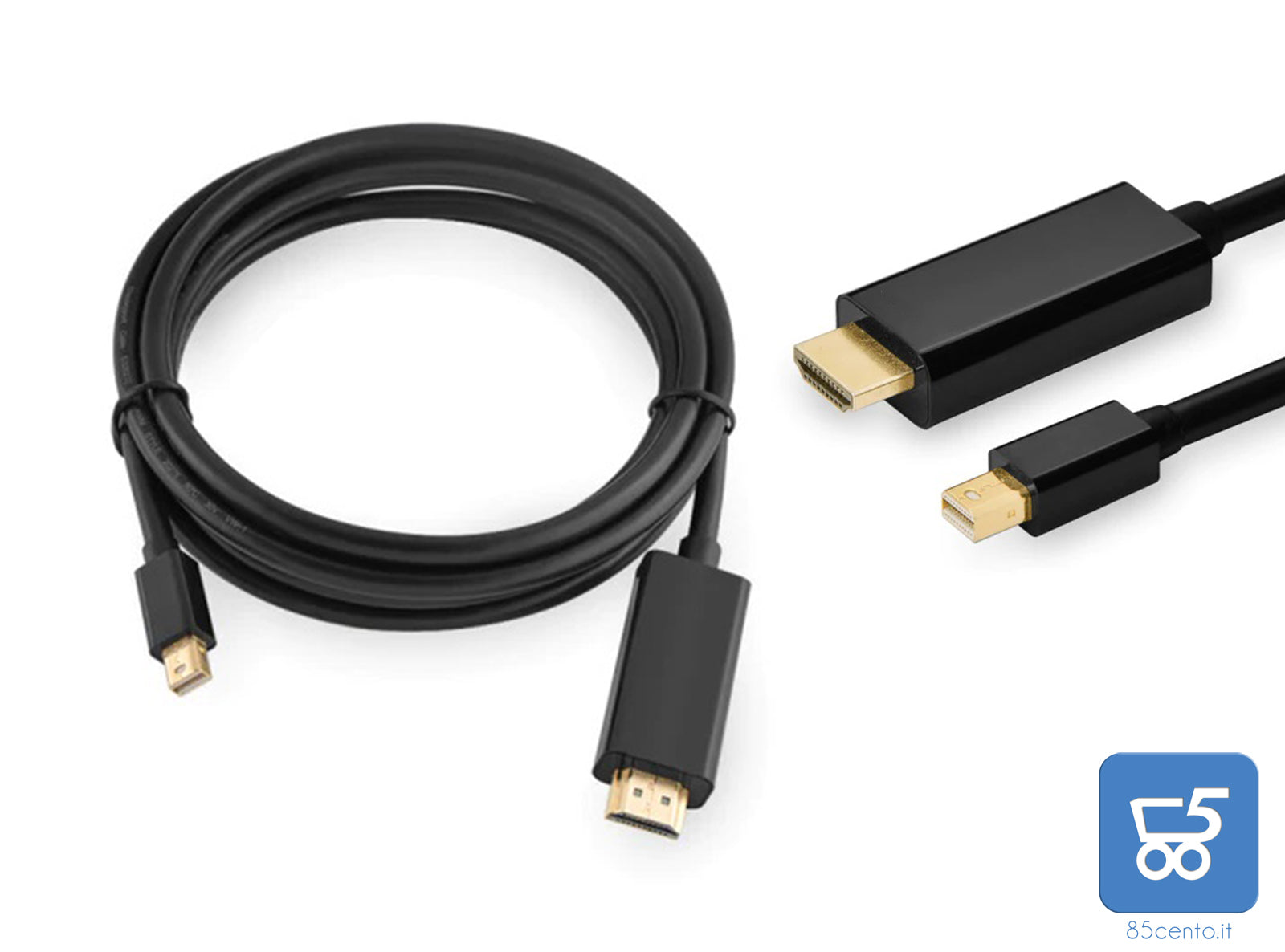Cavo MiniDisplayPort maschio a HDMI maschio nero 1.8 metri GANA Deluxe Computer cable