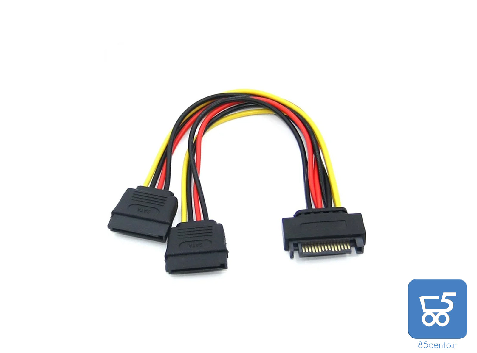 Cavo Sdoppiatore SATA Power Y 15 Pin SATA Maschio a Doppio Cavo di Alimentazione Femmina a 15 Pin  20CM per dischi HDD SSD