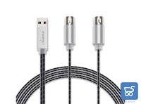 Cavo USB MIDI Asmuse per Registrazione Collegamento Tastiera a Computer