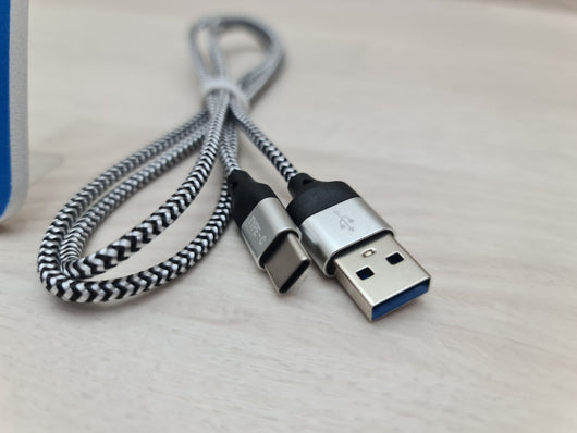 Cavo USB type-C 1Mt 2 Pezzi 3A Ricarica Rapida Nylon Intrecciato compatibile con gli smartphone tablet PC