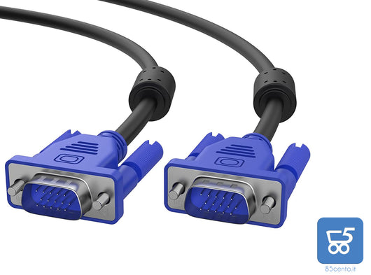 Cavo Video VGA Standard Maschio / Maschio per Monitor Pc Dvr Nvr Videosorveglianza Proiettori M/M