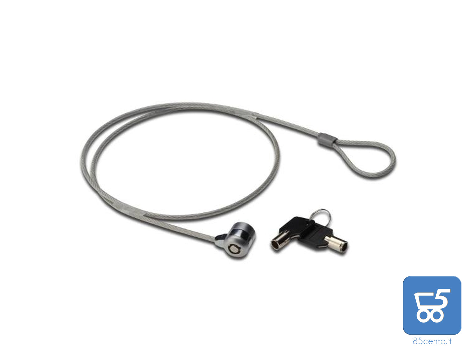 Cavo di Sicurezza per Portatile Notebook Laptop con chiave 1,2 Metri Acciaio 4 mm