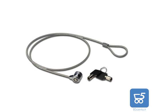 Cavo di Sicurezza per Portatile Notebook Laptop con chiave 1,2 Metri Acciaio 4 mm