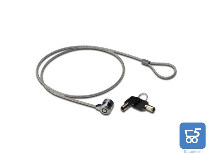 Cavo di Sicurezza per Portatile Notebook Laptop con chiave 1,2 Metri Acciaio 4 mm