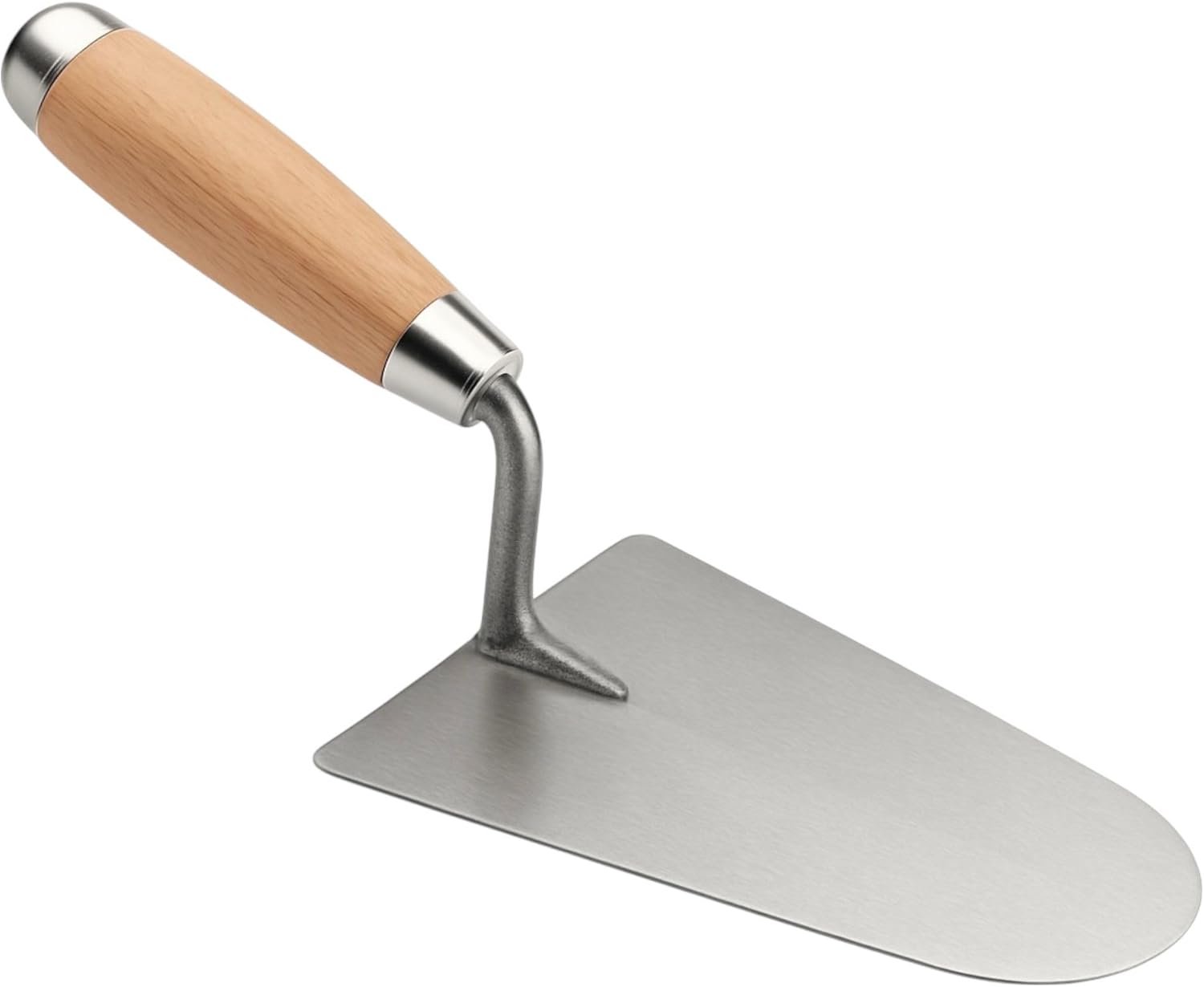 Cazzuola Punta Tonda Rotonda 18cm Manico in Legno Per Muratore Intonaco 374908