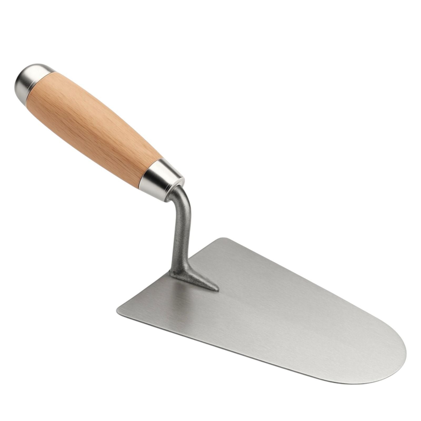 Cazzuola Punta Tonda Rotonda 20cm Manico in Legno Per Muratore Intonaco 332526