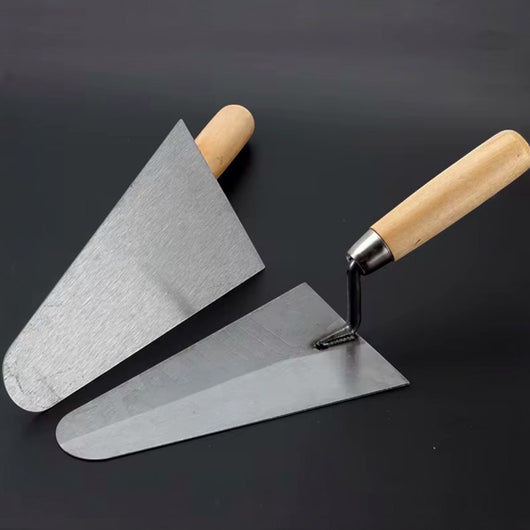 Cazzuola Punta Tonda Rotonda 20cm Manico in Legno Per Muratore Intonaco 332526