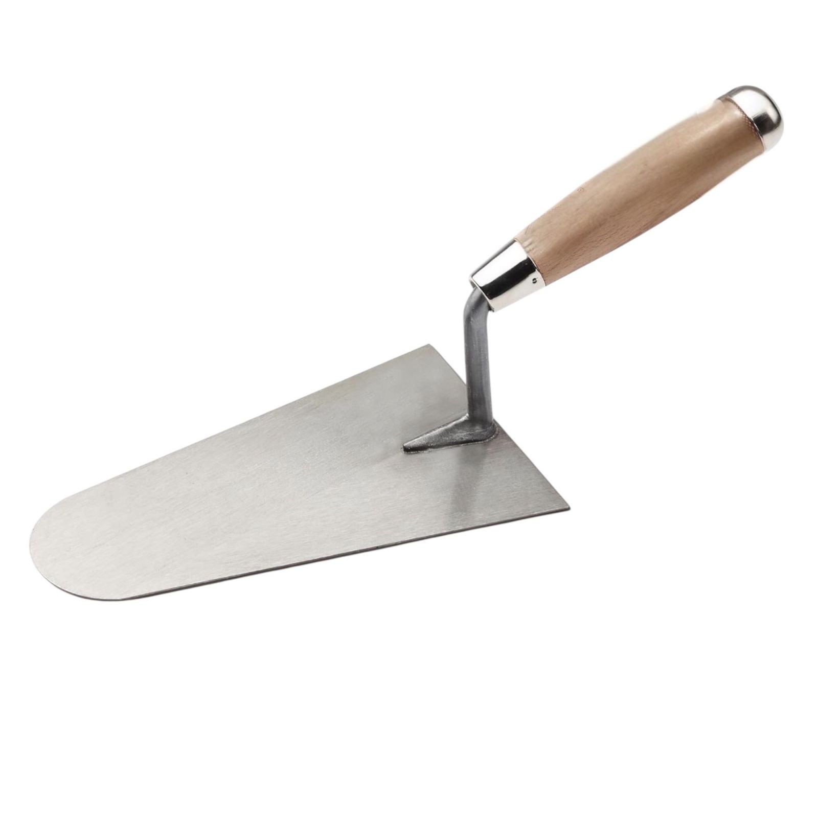 Cazzuola Punta Tonda Rotonda 20cm Manico in Legno Per Muratore Intonaco 332526