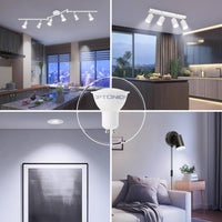 Optonica lampadine led gu10 faretto spot da interno con attacco a baionetta *** temperatura colore lampada 6000k bian...