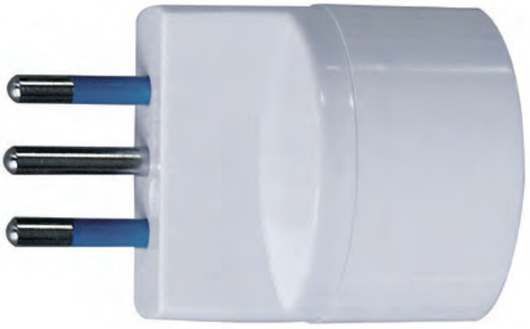 Adattatore schuko bianco 10 ampere ecova