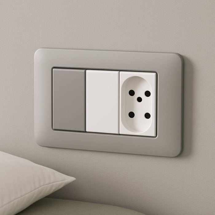 Falso polo bticino 1 modulo per impianti elettrici *** colore grigio, confezione 1