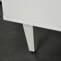 Credenza Alta da Cucina, Madia Classica Bianca in Legno con 2 Armadietti e 1 Mensola, Bianco, 60x40x160cm