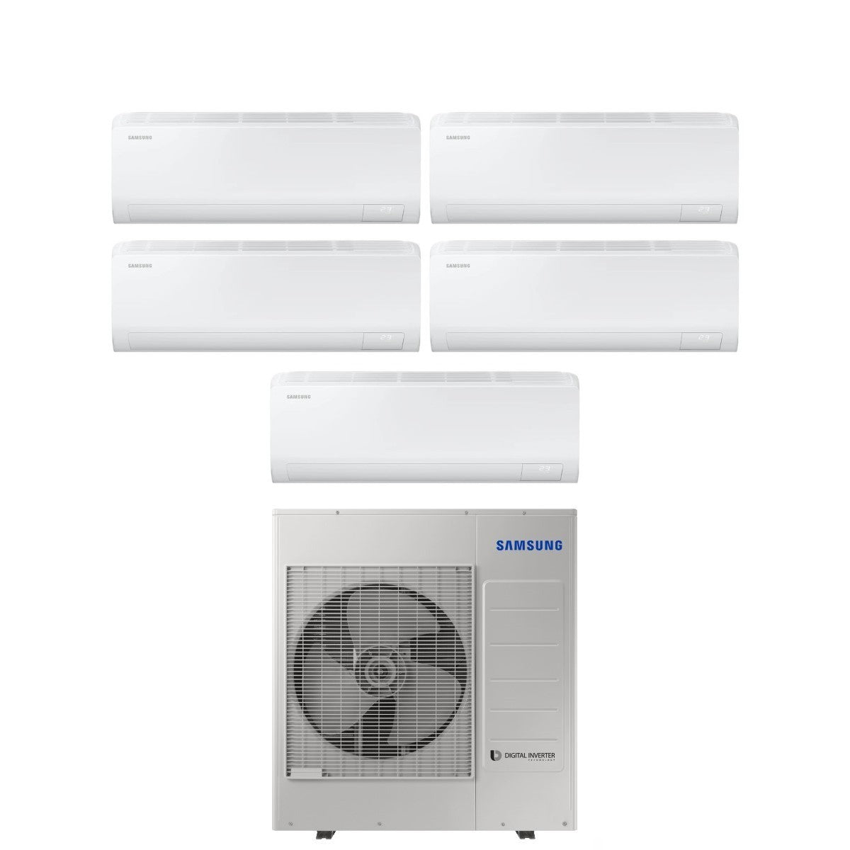 Climatizzatore Condizionatore Samsung Penta Split Inverter serie CEBU S2 7+7+7+9+12 con AJ100TXJ5KG R-32 Wi-Fi Integrato 7000+7000+7000+9000+12000