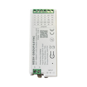 Centralina Controller 5 In 1 WIFI, RF 2.4G TUYA, Smart Life, Max 15A Tot. (6A/CH) DC5-24V 360W, Per Striscia Led Mono Colore, CCT, RGB, RGBW, RGBCCT