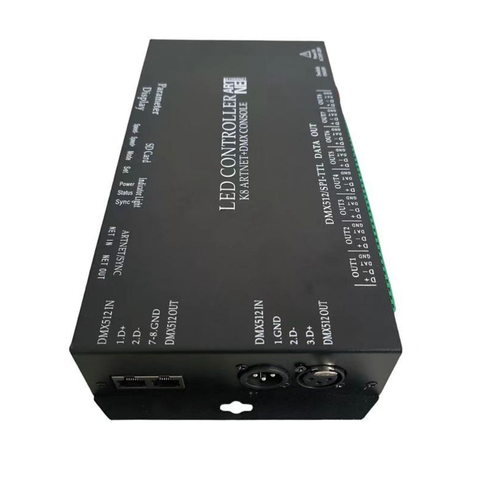 Centralina Controller ARTNET+DMX K8 Console LED Pixel, Online/Offline, 8 Canali, Supporta Madrix Resolume Arkaos, Compatibile SPI TTL DMX512, 220V