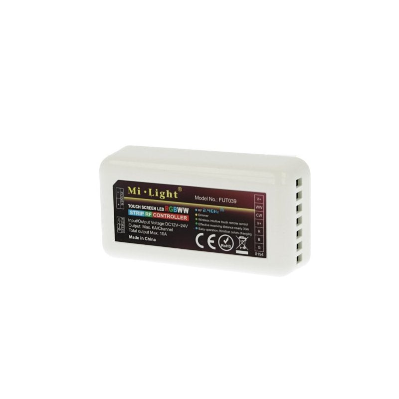 Centralina Controller MiLight FUT039 RGB + CCT 5 Canali Per Strip Led RGB+W+WW 12V 24V 5x6A Ricevitore Wireless 2,4G