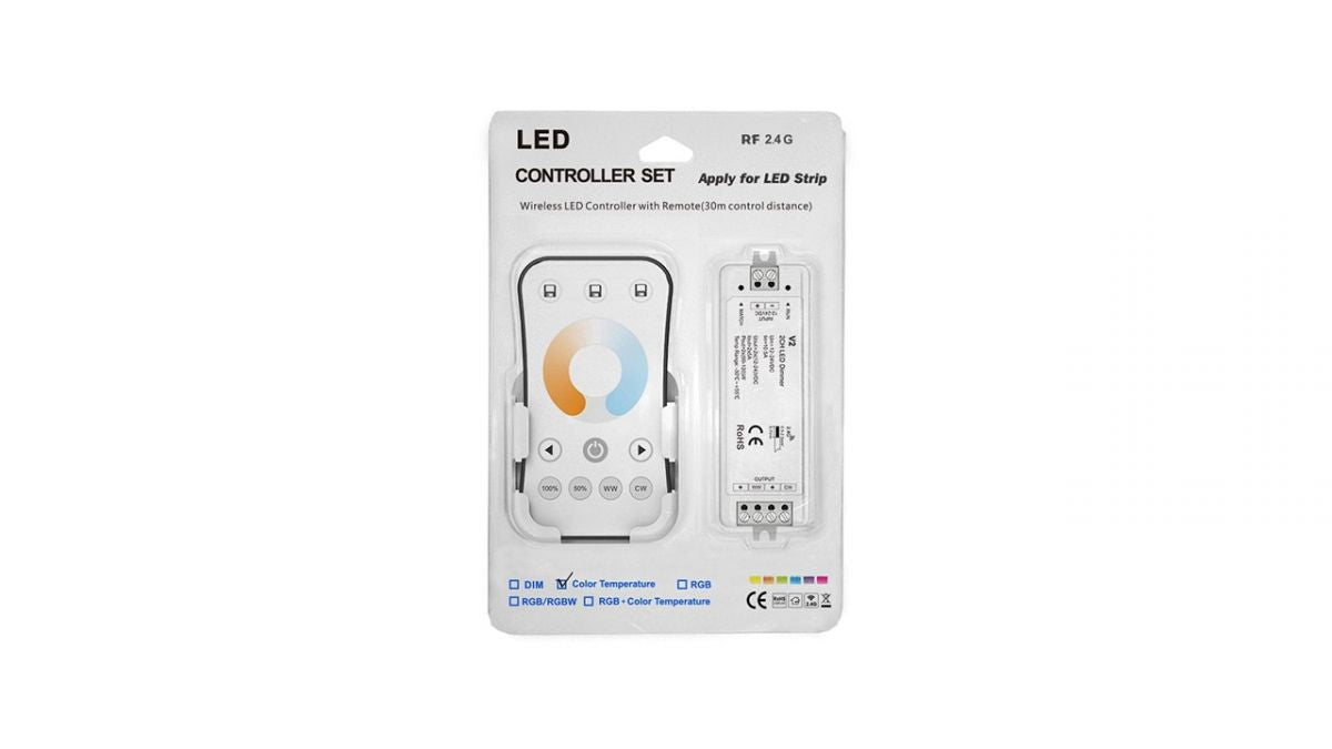 Centralina Controller Temperatura Colore CCT Calda e Fredda 5Ax2CH Canali LED V2+R7-1