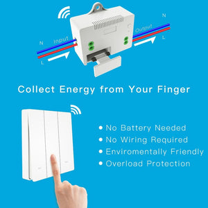 Centralina Ricevitore Wireless 220V 10A Installazione Interruttore Senza Cavi Frequenza 433 MHz