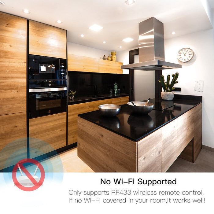 Centralina Ricevitore Wireless 220V 10A Installazione Interruttore Senza Cavi Frequenza 433 MHz