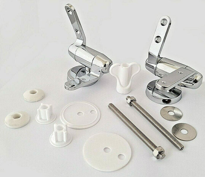 Cerniere copriwater universali 2pz cromate chiusura ammortizzata Art.59609