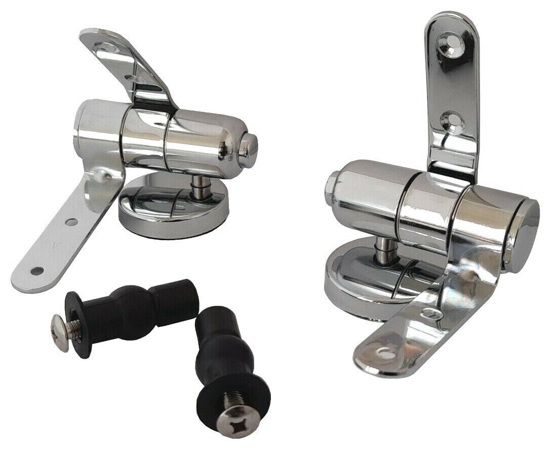 Cerniere copriwater universali 2pz cromate chiusura ammortizzata Art.79573