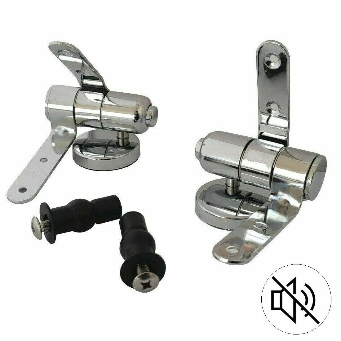 Cerniere copriwater universali 2pz cromate chiusura ammortizzata Art.79573