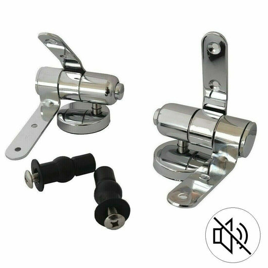 Cerniere copriwater universali 2pz cromate chiusura ammortizzata Art.79573