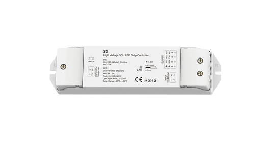 Cetralina Rivevitore Dimmerabile Controller Striscia Led 220v 3ch Canali 3A