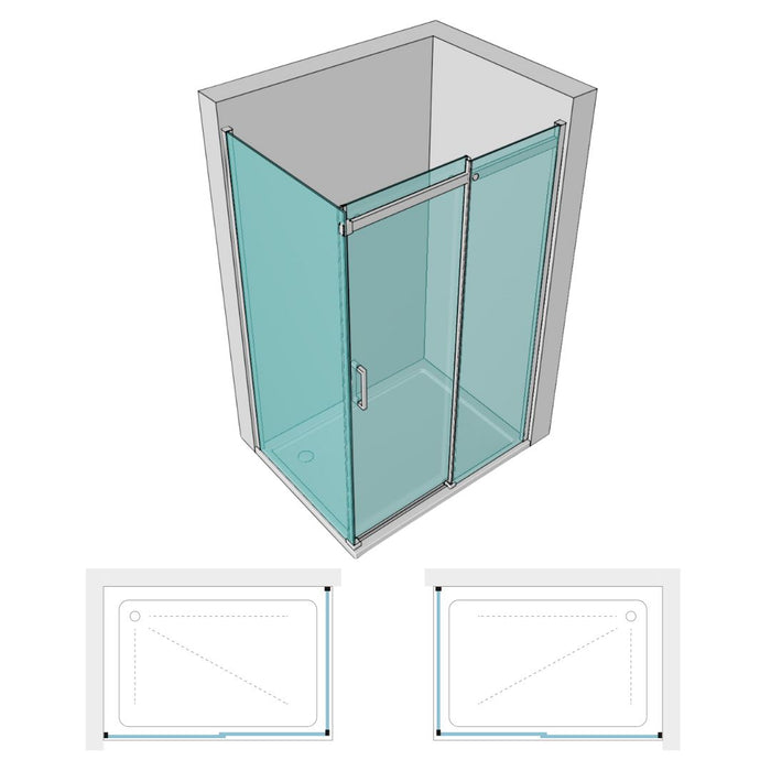 Ix box shower lato fisso calla lf116 cristallo 6 millimetri chrome *** misure 77-79xh195 cm trasparente, confezione 1