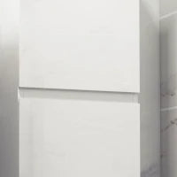 kleankin Mobile Colonna Bagno, Arredo Bagno Design Contemporaneo 2 Ripiani Ripiani Regolabili 35 x 25 x 120 cm Bianco Laccato