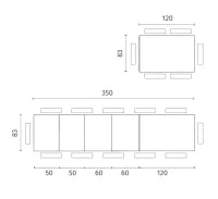 E-STYLO Tavolo allungabile moderno, perfetto per chi desidera unire stile, praticità e funzionalità, 83cm X 120/175/230/290/350cm H. 75cm