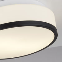 Cheese 2Lt Flush - Metallo nero e vetro bianco