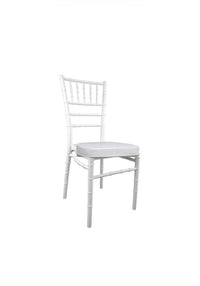 Sedia Chiavarina bianca con cuscino